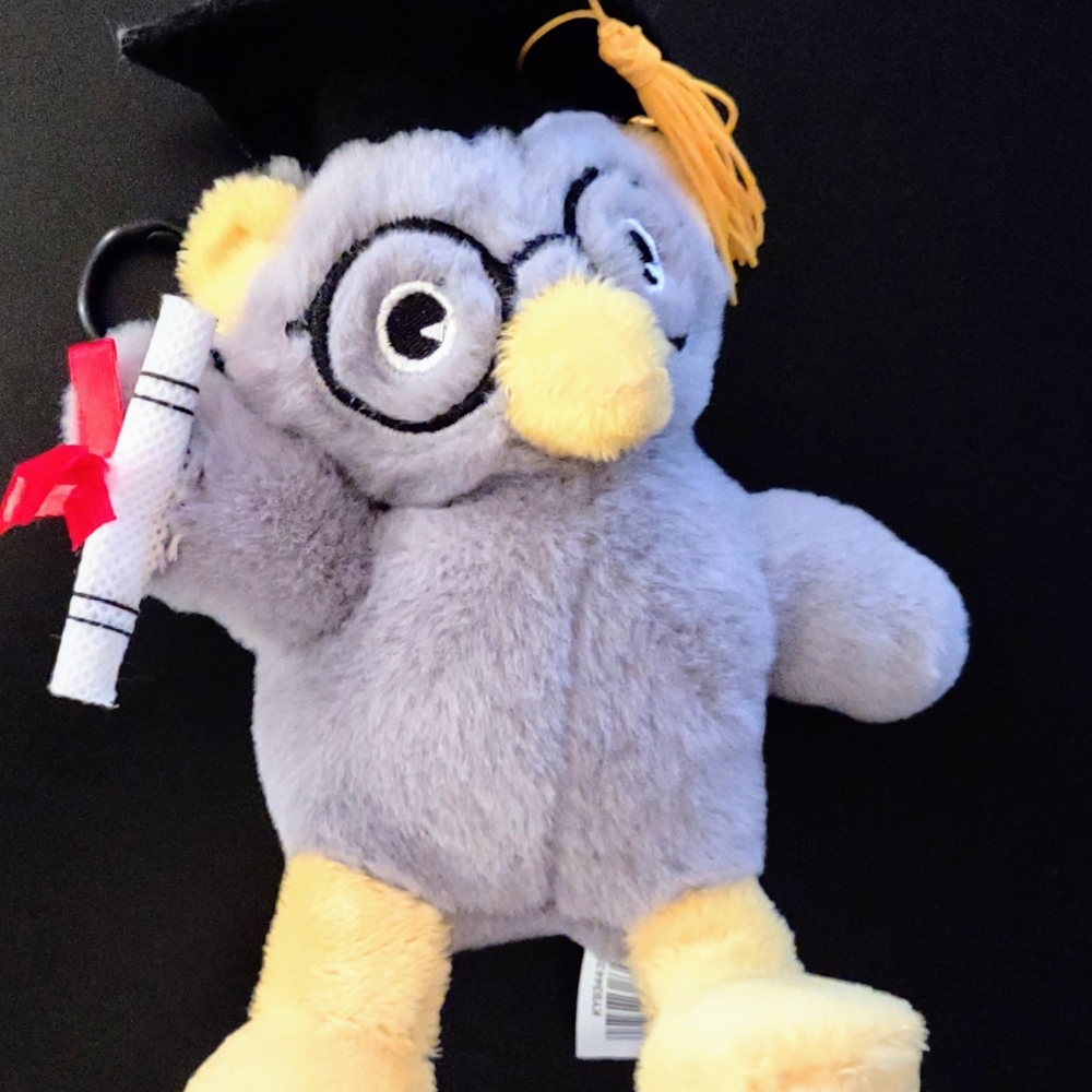 Dan Dee Collectors Choice Plush Graduating Owl Diploma Hat Tassel New